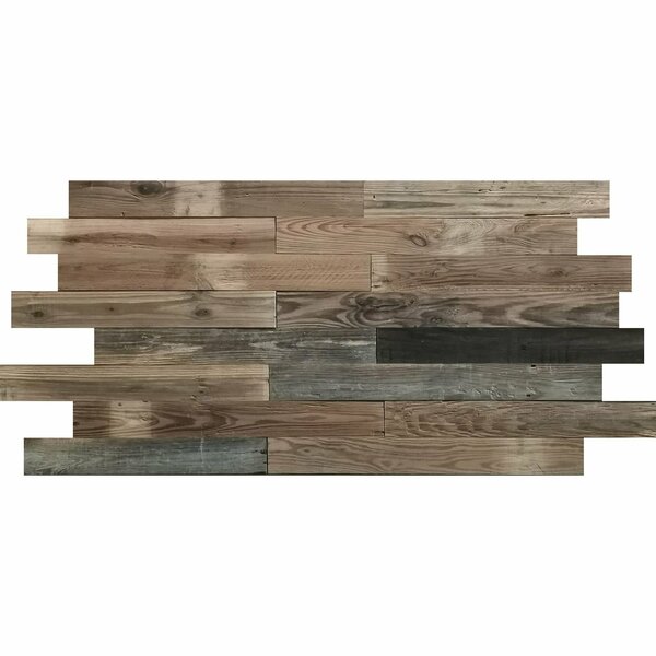 Ejoy Rustic Look Reclaimed Barn Wood Wall Panels, 48in x 4.6in, 7PK SW100_7pc